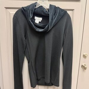 Spiegel Dark Gray Cowl Neck Sweater set